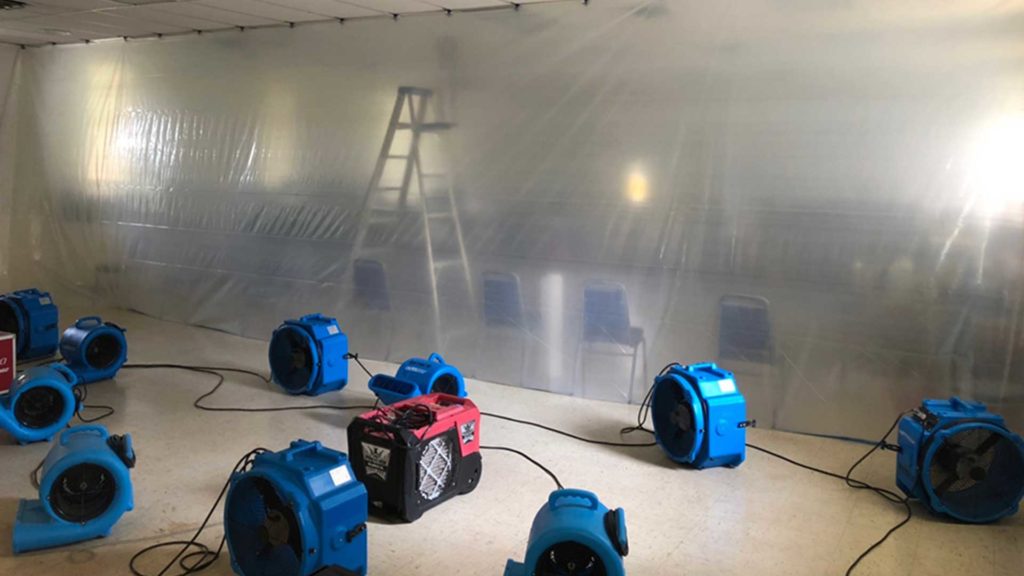 The drying process of mitigating water damage in Crown Point is crucial